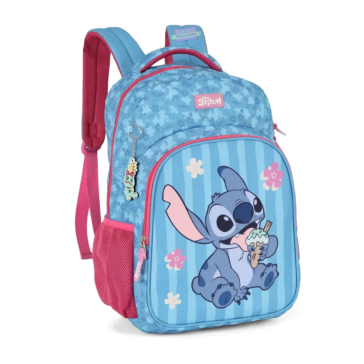 Mochila Juvenil Escolar Stitch Floral Up4you